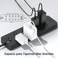 thumbnail image 3 of Multicontacto 10 Tomas Corriente CA 2 USB Tipo A 1 Tipo C 1905W Negro, 3 of 4