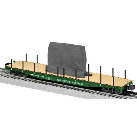 - Lionel 6-82703 O Burlington Northern PS-4 Flatcar w/Stakes & Tarped Load #613210