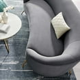 thumbnail image 4 of Sofa, Grey Gray, Velvet, Modern Contemporary, Mid Century Living Hotel Lounge Cafe Lobby, 4 of 8
