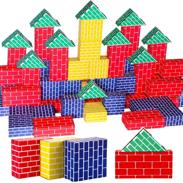 Juego de bloques de construcción Junkin de cartón Jumbo de 48 piezas