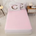 thumbnail image 4 of Homewish Pink Bow Tie Personalized C Initial Zipper Full Size Comforter Sets with Fitted Sheet and 2 Pillowcases for Teens Girls,Vintage Cheetah Print Zipper Bedding Set,4pcs,Pink Reversible, 4 of 6