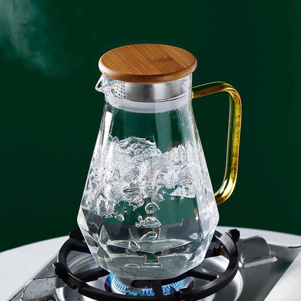 Raindrops Glass Pitcher with Handle, Easy to Clean, 11.8x7.9x8.1 Inch, Perfect for Parties and Everyday Use