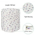 thumbnail image 4 of 5/8 in Polyester Rope 150 FT Nylon Pulling Rope Arborist Rigging Rope Sailing Rope for Camping Swings Arborist Gardening Marine White/Gray/Blue, 4 of 9