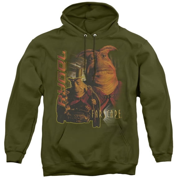 Farscape Rygel Adult Pullover Hoodie Sweatshirt Military Green