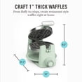 thumbnail image 6 of Martha Stewart Rotating Waffle Maker, 180° Flip, Ceramic Nonstick, Honeydew Green, 6 of 14