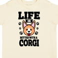 thumbnail image 4 of Inktastic Life is Better with a Corgi Boys or Girls Toddler T-Shirt, 4 of 5