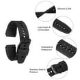 thumbnail image 6 of Uxcell Silicone Watch Band 18mm Quick Release Flexible Soft Rubber Replacement Watch Strap with Stainless Steel Black Clasp for Men Women, Black, 6 of 8