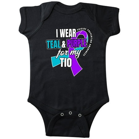 

Inktastic Suicide Prevention I Wear Teal and Purple for My Tio Gift Baby Boy or Baby Girl Bodysuit