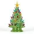 thumbnail image 4 of Milltown Merchants Pearl Olive Ceramic Christmas Tree - 11.5" Medium, Multicolor Lights, 4 of 5