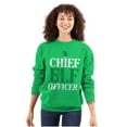 thumbnail image 3 of Xmas Chief Elf Officer Santa Helper Unisex Plus Fleece Graphic Sweatshirt Brisco Brands 2X, 3 of 5