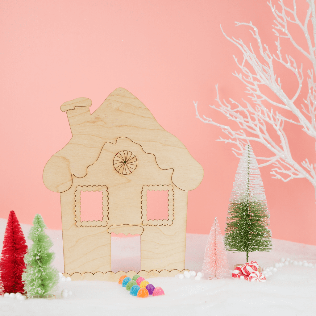 Gingerbread House Christmas Ornament 6 inch, Pack of 25 Small Cutouts, Wood Christmas Tree Ornaments for Crafts, by Woodpeckers
