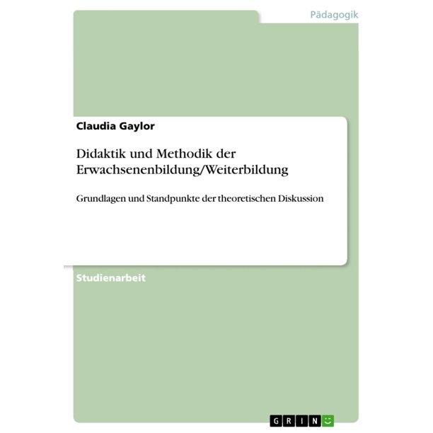 Didaktik und Methodik der Erwachsenenbildung/Weiterbildung - eBook - Walmart.com - Walmart.com