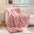 thumbnail image 3 of H&D Pink Faux Rabbit Fur Throw, 15" x 12", 3 of 10