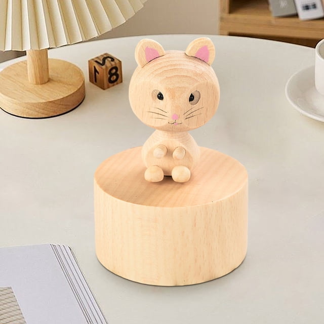 Wzzjkit Home Decor Wooden Music Box Crafts Retro Birthday Gift Home Decoration Accessoriies