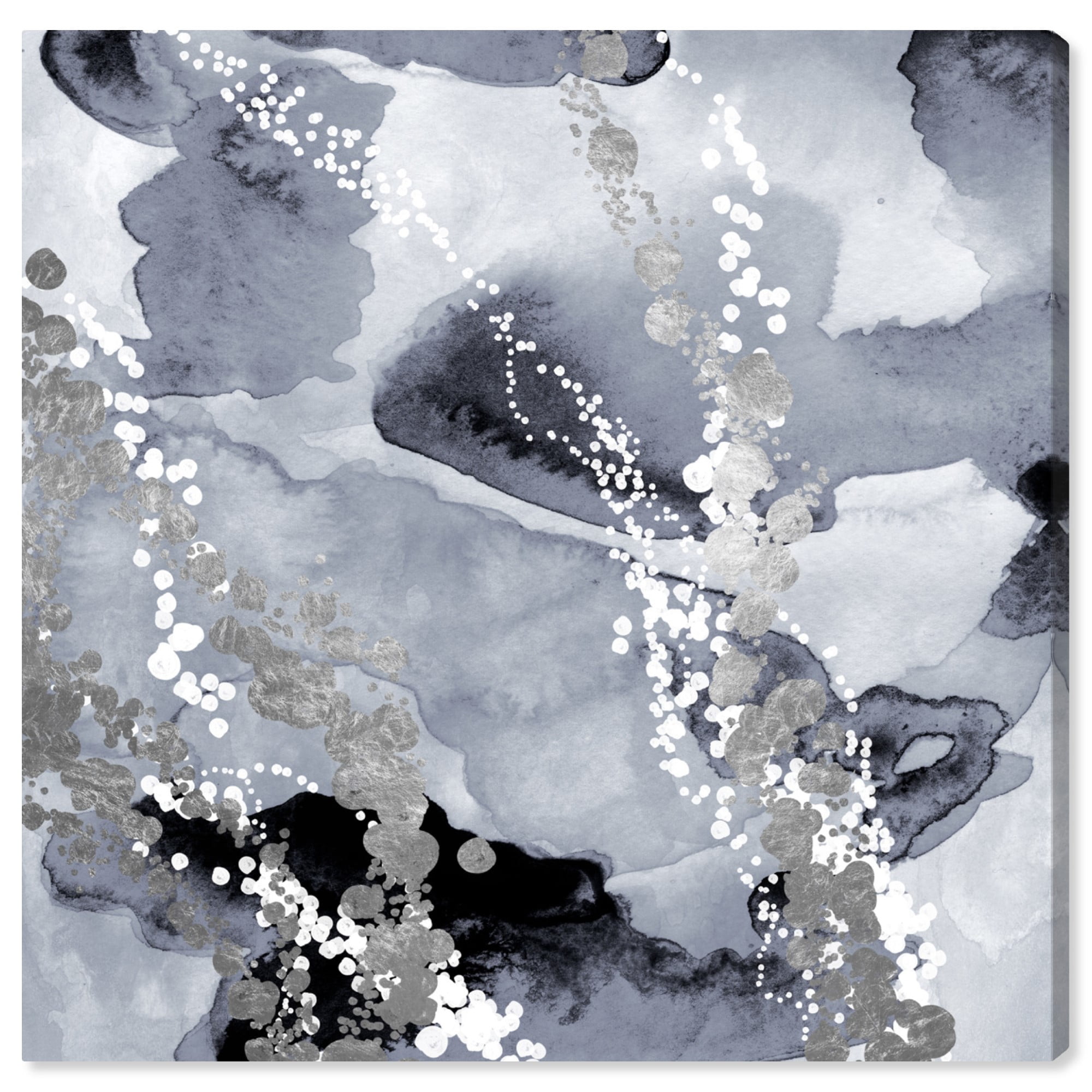 Runway Avenue Abstract Wall Art Canvas Prints 'Even More Love SILVER