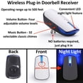 thumbnail image 5 of AcePoint Night Light Doorbell Series, 2-in-1 Wireless Doorbell w/ LED Night Light Function w/ Dual Receivers (1 plug-in receiver + 1 portable battery operated receiver), Long Operating Range, 5 of 8