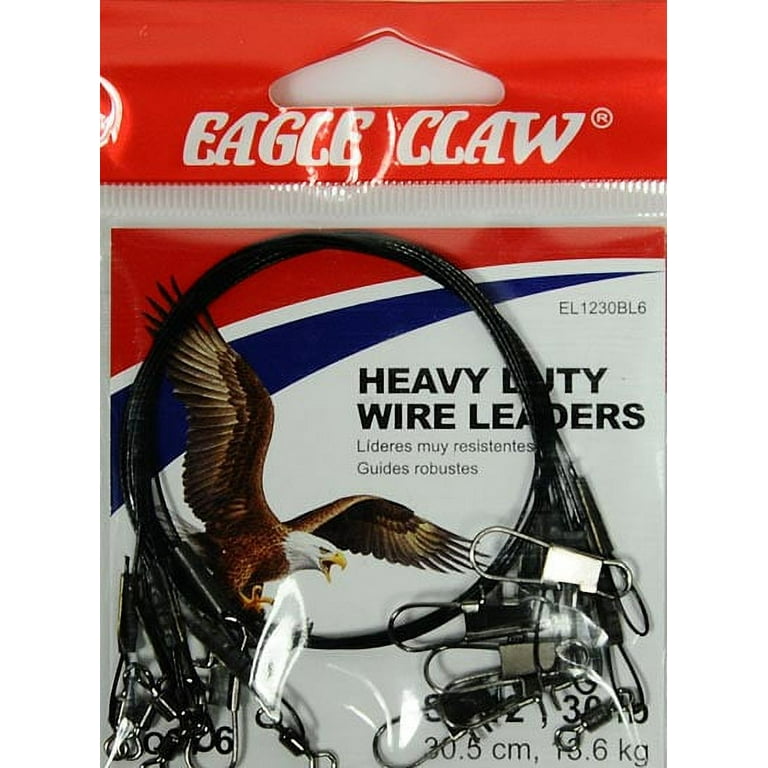 Eagle Claw Fishing, EL1230BL6, Nylon Steel Leader 12 - 30 lb