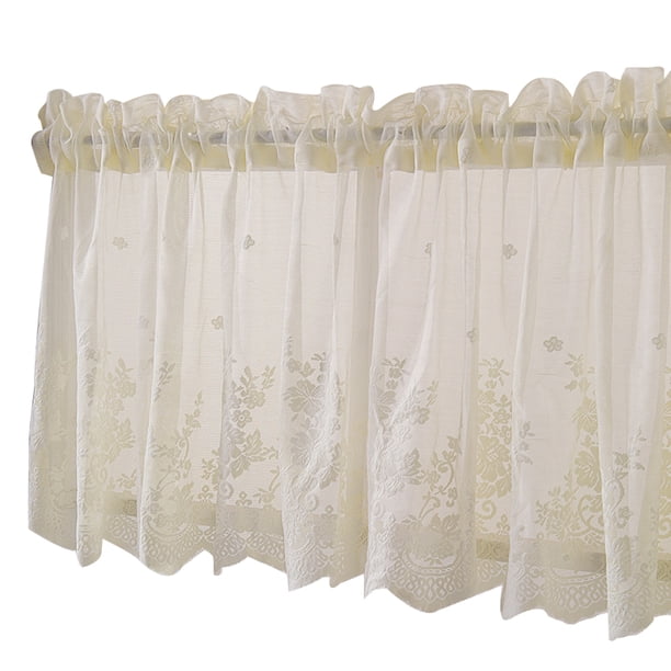 Cortinas cortas translúcidas bordadas con encaje Floral de 1 pieza para cocina hermosas decoraciones para ventana de comedor Zhivalor 223256-4