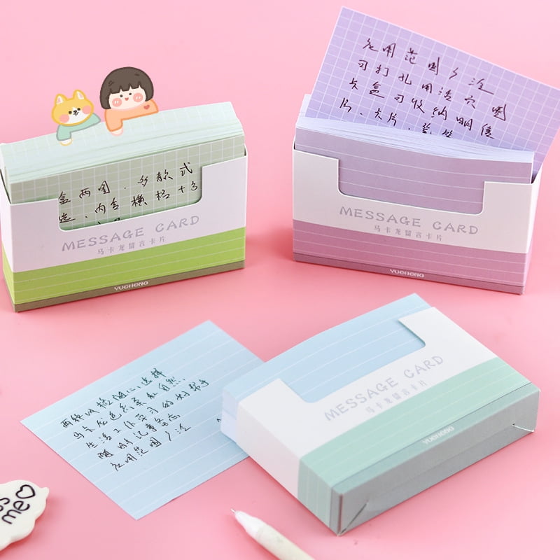 300pcs Lined Index Cards Colored Index Card Box Colored Flash Cards