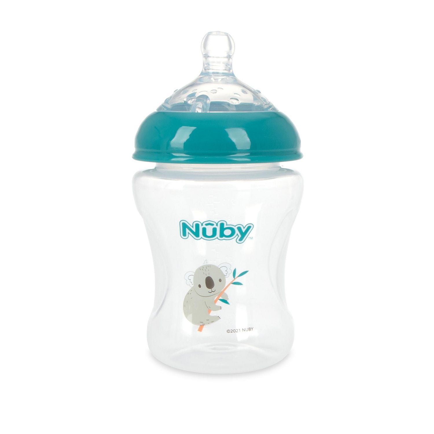 Biberons en plastiques à motif pour bébés de Nûby™ avec tétine physiologique 3 biberons; 8 oz/240 mL