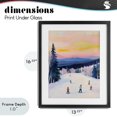 thumbnail image 4 of Stupell Industries Farmhouse Snowy Mountain Skiers at Sunset Black Framed Print Under Glass, 13 x 16, by The Prints Vibe, 4 of 8