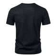 thumbnail image 6 of FRSASU Men's Muscle T-Shirt Bodybuilding Gym Tee Short Sleeve Button Casual Work Athletic Workout Tee Tops Black-A, 6 of 9