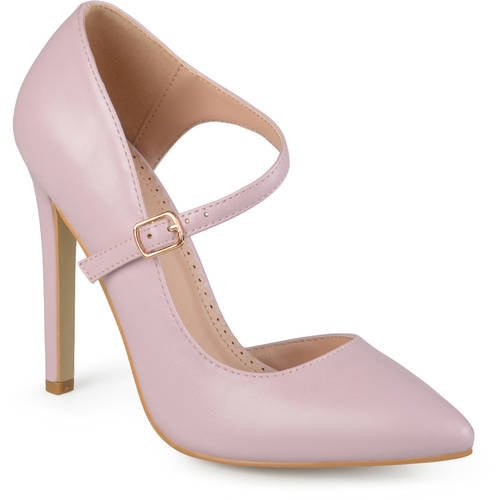 Brinley Co. Women's Faux Leather Pointed Toe D'orsay Ankle Strap