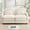 Beige White, variant on HUTWIFE 68.5" 2-Seater Teddy Fabric Sofa Beige White Modular Couch with Curved Back & Lumbar Pillows