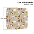 thumbnail image 3 of Pofeuu animals farm Print Leather Coasters Set of 6, Round Cups Mugs Mat Pad for Home Kitchen Heat Resistant Drink Coasters,Square, 3 of 7