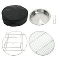 thumbnail image 2 of Gril Barbecue Rond en Acier Inoxydable Mini Pliable, Gril Hibachi Rond Écologique Portable au Charbon avec Grille de Cuisson,, 2 of 5