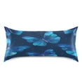 thumbnail image 2 of Satin Pillowcase Home Luxury Envelope Pillowcases Soft And Smooth Art Of Blue Butterflies, 2 of 6