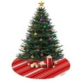 thumbnail image 3 of 30 Inch Christmas Tree Skirt – Velvet Plush Tree Mat, Soft Thickened Polyester with Red Ties, Single-Sided Printing, Available in 30in/36in/48in, Perfect for Holiday Xmas Tree Decoration, 3 of 7