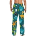 thumbnail image 6 of Men's Pajama Pants with Pockets Sleepwear Lounge Pants Stretch Casual Dinosaurs Palm Tree Animal, 6 of 6