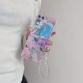 thumbnail image 4 of Allytechgroup Flower Series Slim Phone Case for Samsung Galaxy Z Flip 5, Soft TPU Back Cover with Hand Wrist Stylish Shockproof Bumper Case for Galaxy Z Flip5, T18, 4 of 10