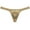 Gold, variant on Botmois Men Gloss Bikini Thong Underwear Elastic Bulge Pouch Underpants Classics Wet Look T-back Dazzle Black M