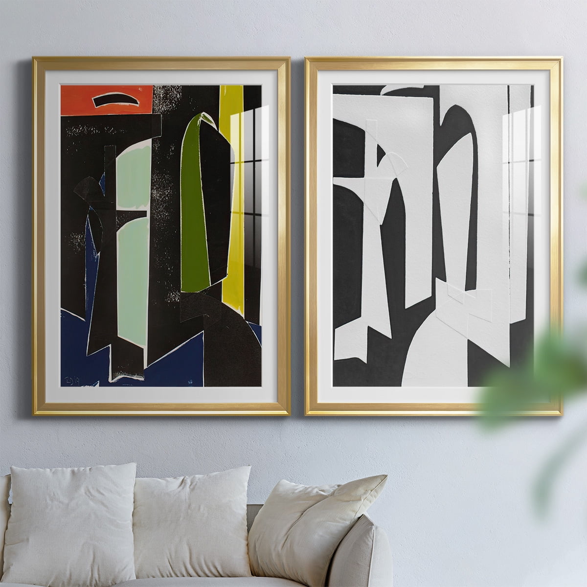 Wexford Home Spanish Arches Premium Framed Print, 30.5" x 42.5" - Ready to Hang, Gold (Set of 2)