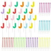 Blue Panda Birthday Cake Candles Set (96 Count) Letter J and Colored Stripes
