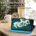 thumbnail image 2 of Designed for Galaxy A14 5G Phone Case Wallet,Women Flip Folio Cover with Credit Card Holders Butterfly Embossed PU Leather Kickstand Wrist Strap Purse Case for Samsung A14 5G 6.6 inch (Blue), 2 of 14