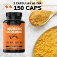 thumbnail image 2 of Turmeric Cúrcuma Beyond Vitamins Con Extracto Al 95% y Pimienta Negra Al 95% 150 Cápsulas, 2 of 10