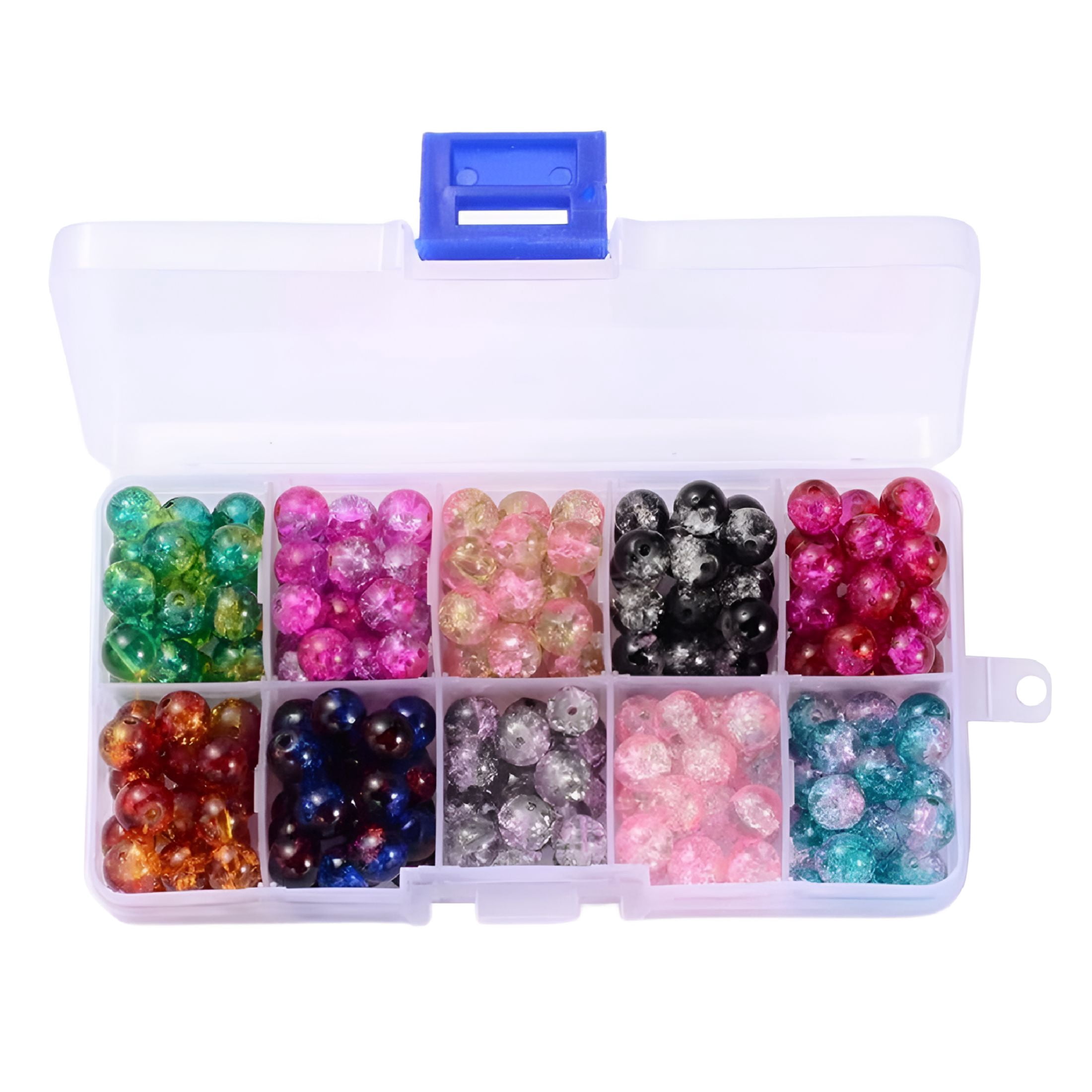 FUYGRCJ, Crystal Glass Beads, 4mm, 10 Colors Assorted Pack of 1000