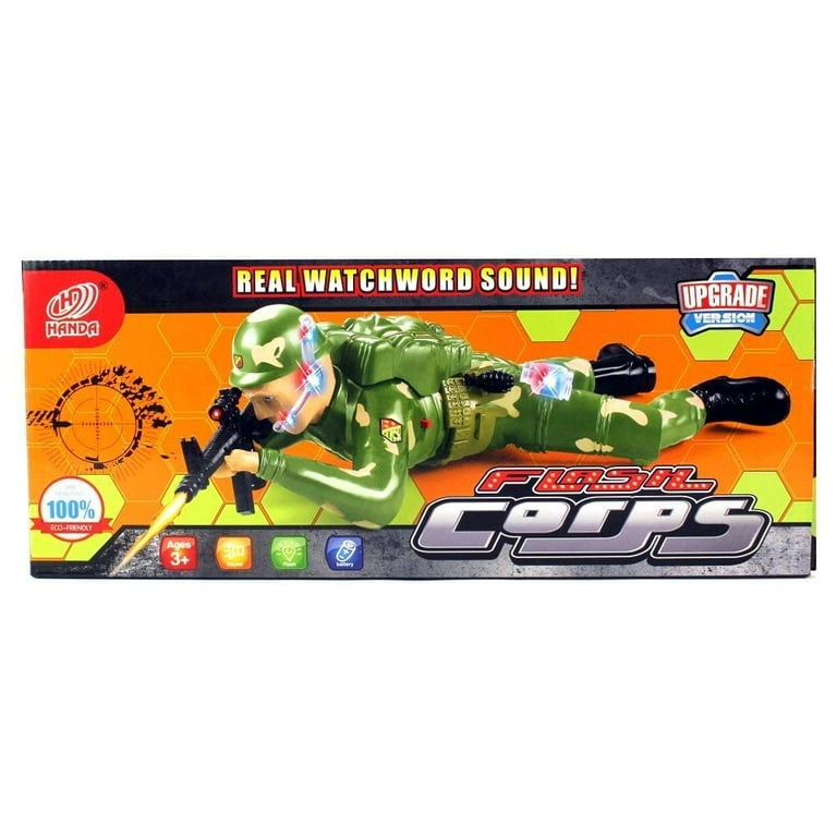 Battery operated crawling soldier 2025