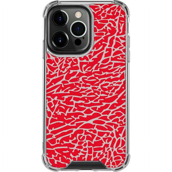 Skinit Sneakerhead Elephant Print Red iPhone 13 Pro Clear Case