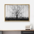 thumbnail image 3 of wall26 Canvas Print Wall Art Black &amp; White Wood Panel Tree Silhouette Nature Wilderness Illustrations Modern Art Rustic Relax/Calm Multicolor for Living Room, Bedroom, Office - 16"x24", 3 of 5