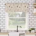 thumbnail image 4 of Vintage Christmas Tree Valances for Windows Winter Snowflake Gold Line Trees Rod Pocket Curtain Valance Window Treatment Short Curtains for Kitchen Living Room, 42"x12", 4 of 5