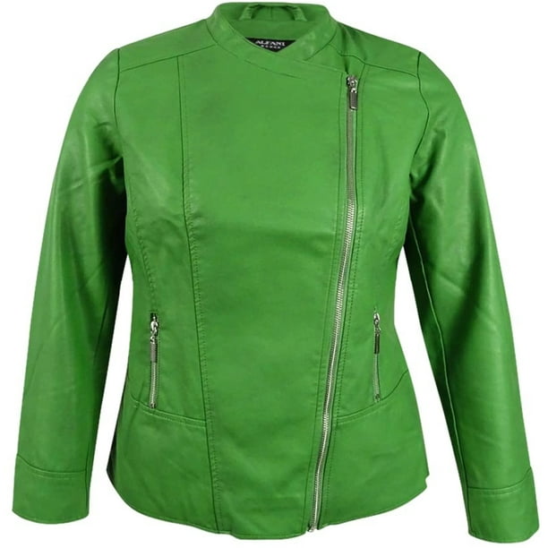 Alfani Petite Faux-Leather Moto Jacket 