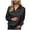 Black_1, variant on Towmus Satin Blouses for Women Button Down Shirts Silk Clothes Roll Up Long Sleeve Business Casual Tunic Tops