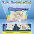 thumbnail image 4 of 3in1 Rotating Stand Case for Samsung Galaxy Tab S9+ 12.4 inch SM-X810 with Hand/Shoulder Strap, Shockproof Rugged, Pink, 4 of 7
