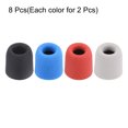 thumbnail image 3 of Uxcell Replacement Foam Ear Tips Earbuds Bud 5.1-6mm Small Size Earbuds Tips for Earphones Red,Blue,Silver,Black 8 Pcs, 3 of 5