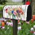 thumbnail image 2 of Spring Floral Mailbox Covers Magnetic Standard Size 21" X 18" Summer Floral Butterflies Welcome Mailbox Wraps Post Letter Box Cover for Garden Yard Home Decor Outdoor Decorations (Spring, 21" x 18"), 2 of 6