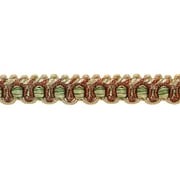 1/2" (1cm) Imperial Collection Gimp Braid Trim # 0050IG, Cherry Grove Beige #4770 (Golden Beige, Rust Red, Olive Green) 9 Yards (27 ft/8m)